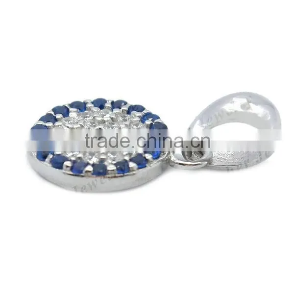 Rhodium Plating Tiny 925 Sterling Silver Nice Zircon Charm photo-2
