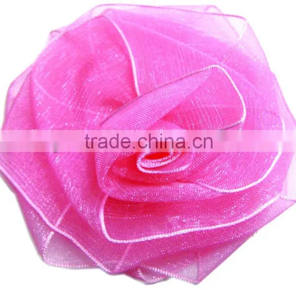 1 Inch Ribbon Rose, Handmade Satin Ribbon Rose Flowers For Clothes&Dress photo-6