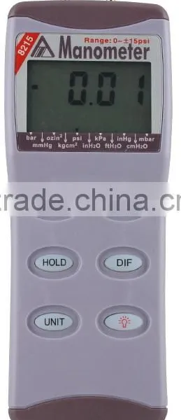 Digital Manometer Differential Pressure Gauge 11units Selectable RS232 AZ8205