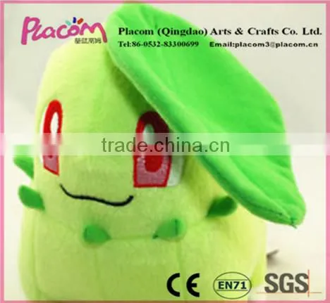 Official Cheap Cute High-quality Pokemon Grass Chikorita Doll Soft Stuffed Plush Toy for Wholesale photo-5