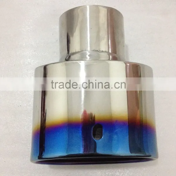Factory Price Stainless Steel Blue Single Outlet Exhaust Tips photo-6