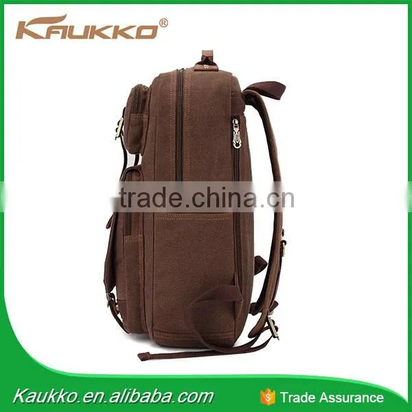 Vinrage Style Wholesale Custom Brand Logo Canvas Backpack FS261 photo-4