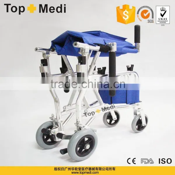 TOPMEDI Product Lightweight Health Care Portable Travel Wheelchair for Airplane Transport Wheelchair photo-3