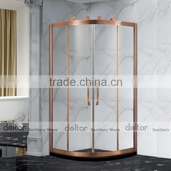 China Suppliers Shower Cabin Shower Room Prefabricated Cheap Small Round Circular Curved Glass Shower Enclosure photo-2