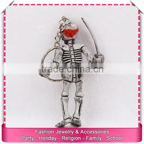 Custom Metal Keychains for Men, Skull Shaped Keychains Personalized photo-6