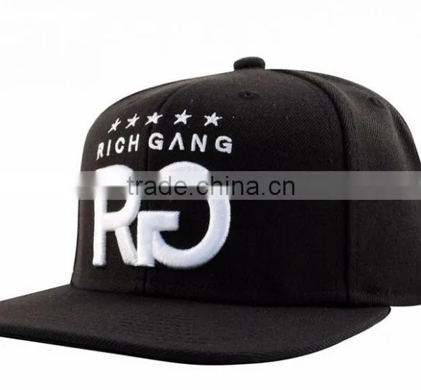 2016 Fashion Style Flat Brim Snapback Caps With 3D Logo Embroidery photo-6