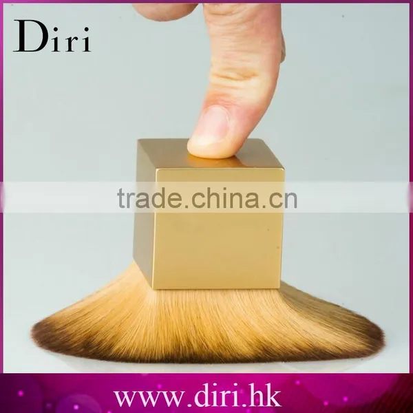 Golden Color Kabuki Brush Square Shape Handle Cosmetic Powder Brush photo-6