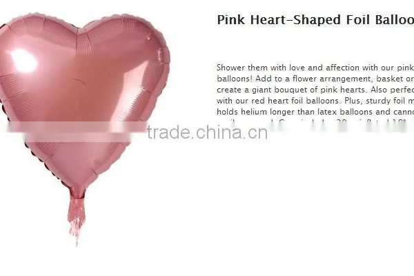 Hot Pearl Red Pink Heart -Shaped Foil Balloon photo-4