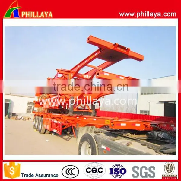 2017 Top Sale 3 Axle 40ft 20ft 45ft Skeleton Flatbed Container Trailer for Sale photo-5