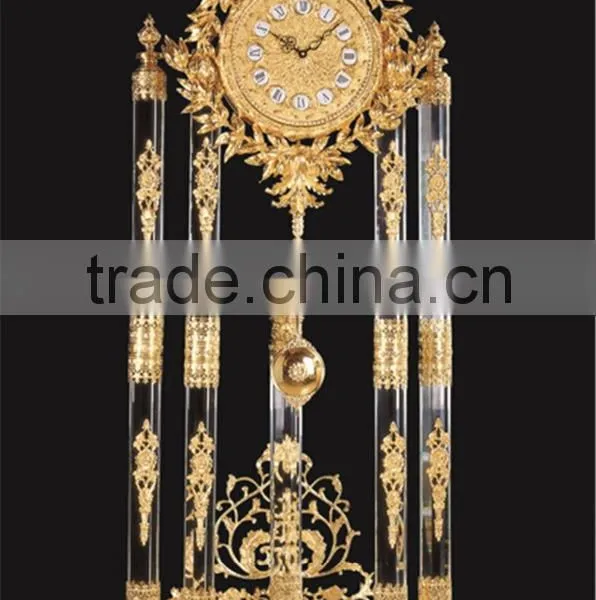 European Classic Style Bronze Mounted Floor Clock, Brass With 24K Gold Plated Angels Clock , Bronze Mounted Art photo-3