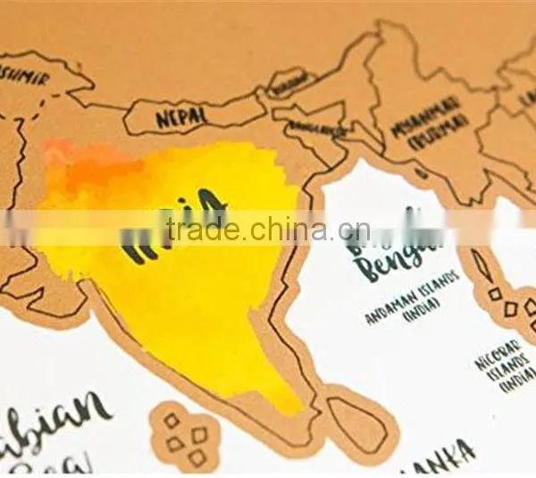 Travel Maps "It's a Beautiful World" Scratch Your Travels Track Map photo-3