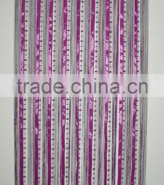 Bead Curtain With Purple Ribbon photo-2