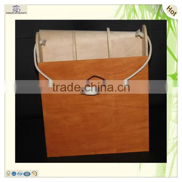 Birch Bark Decorating Handbags Plywood Wood Wine Box photo-2