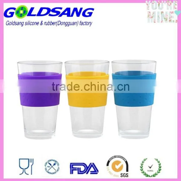 Coffee Cup Latte Cappuccino Glass Tumbler Silicone Sleeve photo-4