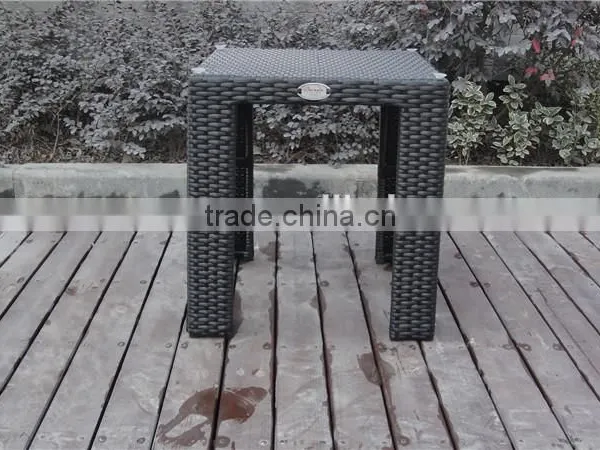 Soho Haiti Aluminum Square Rattan Table With Tempered Glass photo-4