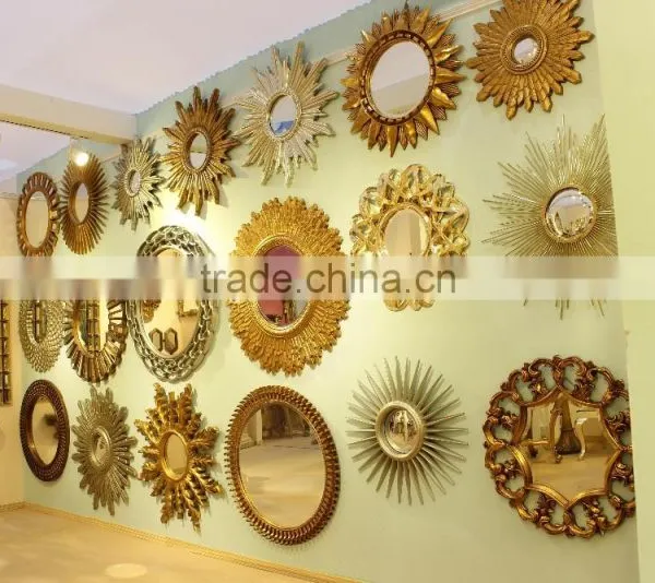 Flower Shaped Wall Hanging Mirror/ Iron Decorative Mirror photo-3
