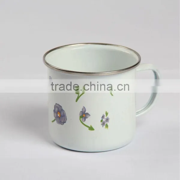 Big Size Promotion Enamel Cup Printed Enamel Mugs photo-5