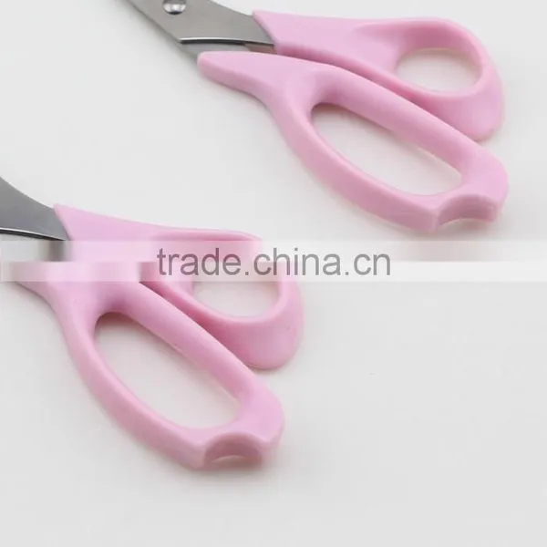 Pink Handle Stainless Steel Blade Scissors With Two Sizes photo-3