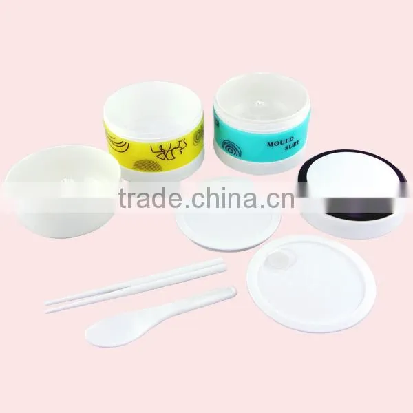 Double Wall Ceramic Lunch Box With Handle photo-4