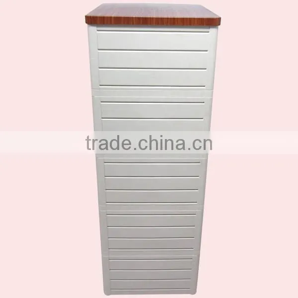 5 Layers Wooden Top Plastic Drawer photo-3