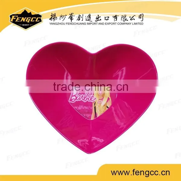 Unbreakable New Design Solid Color Melamine Heart Shape Bowl photo-2