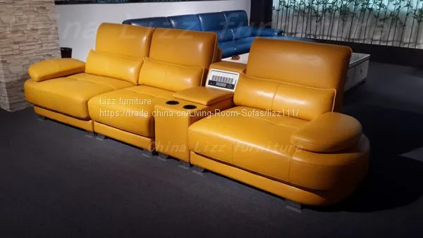 China Leisure Italy Leather Sofa Divan Furniture photo-2