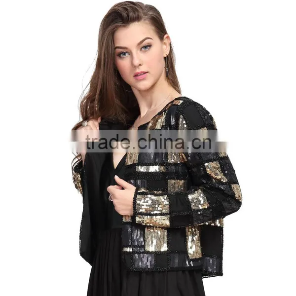 2017 Latest New Fashion Sequin Coat And Jacket For Woman photo-4