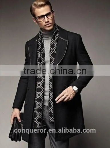 Wool High Quality Winter Warm Men Coat Made to Measure Overcoat. BCL035 photo-3