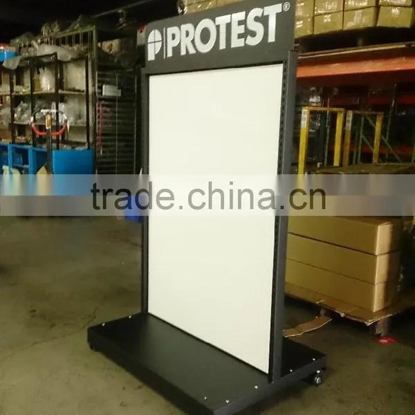 Double Hangrail Merchandiser With White Shelves Garment Display photo-5