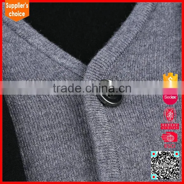 Hot Selling Deep v Neck Vest Hand Knitted Button Front Sweater Vest photo-3