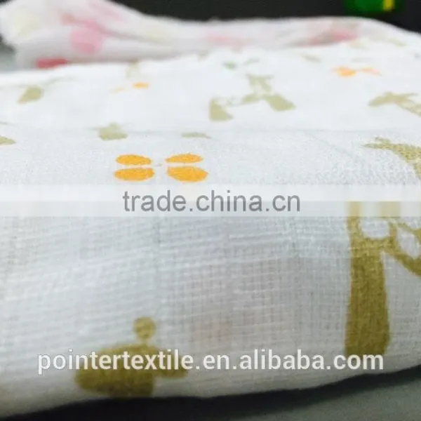 Cotton Muslin Gauze Swaddle Blanket 21s/32s/40s Swaddle Blanket photo-3