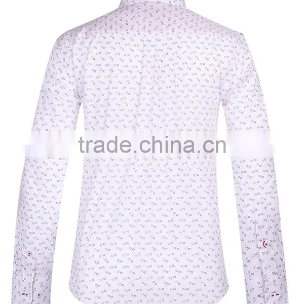 2017 Latest Men's Long Sleeve Button-down Collar Slim Fit Shirt With Contrast Collar and Cuff photo-3
