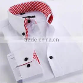 Latest Shirt Designs for Men 2016 Customise Solid Color Men's Dress Fashionable Long Sleeve Uniform t Shirt photo-4