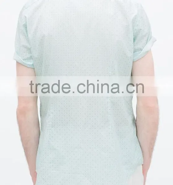 2015 Wholesale Shirt Printing Brand Men Shirts Short Sleeve Popular Design photo-2