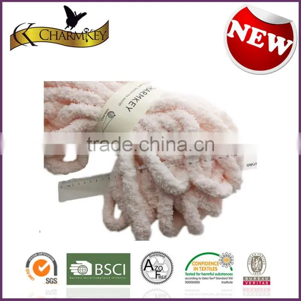 Charmkey Factory Made 100 Polyester Fancy Hand Knitting Yarn Wholesale Price photo-5