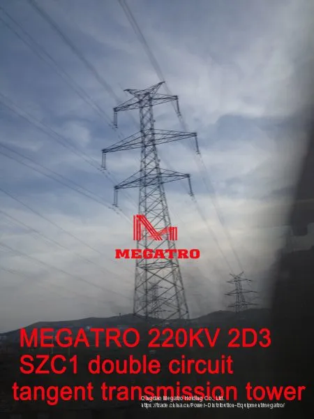 MEGATRO 220KV 2E5 SJC1 Double Circuit Angle and Tension Transmission Tower