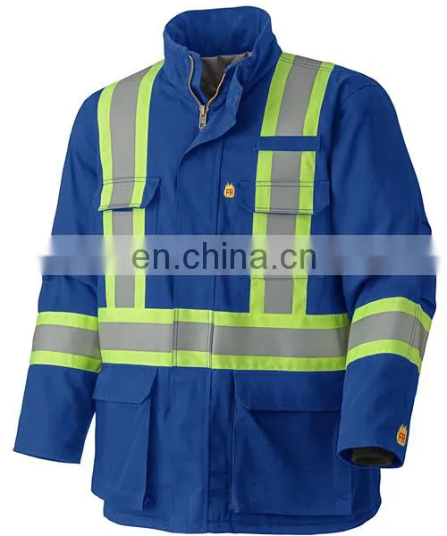 China Factory 100 Cotton Flame Retardant 3m Reflective Workwear Uniforms photo-3