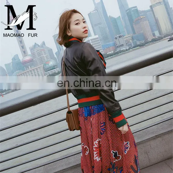 Custom Lady Real Leather Jacket With Ribbon Ribbon Leather Jacket Motorcycle photo-3