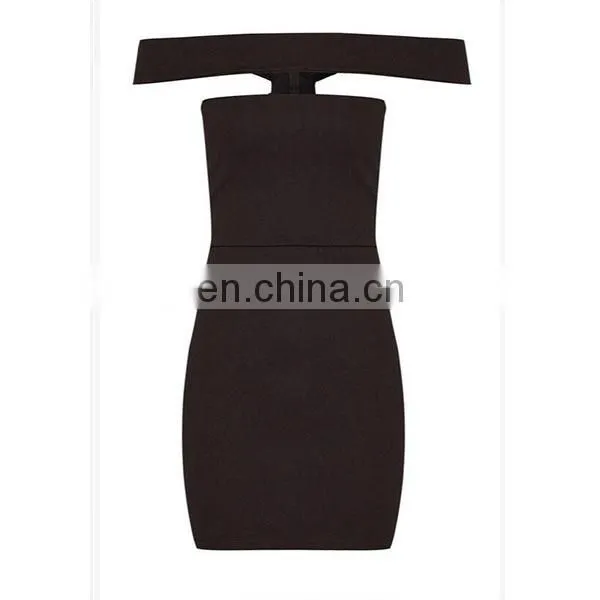 Bodycon Women Clothing Sexy Dress off Shoulder Strapless Fashion Black Dress photo-5