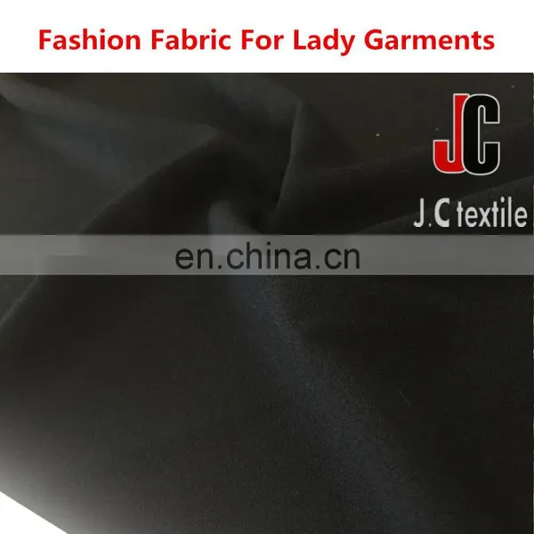 Heavy Polyester Fabric Market Wholesale 100% Polyester Slip Soft Dyed Fabric Crepe Knit Fabric photo-2