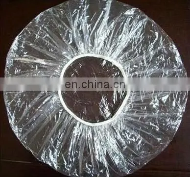 Disposable Clear PE Shower Cap for Hotel Using photo-3