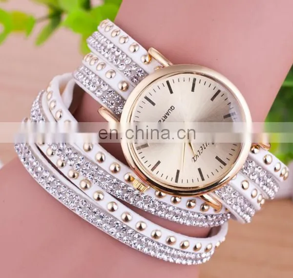 Hot Selling Butterfly Wrap Leather Bracelet Watch With Crystals Quartz Watch Crystal Leather Wrap Bracelets Gifts for Her photo-6