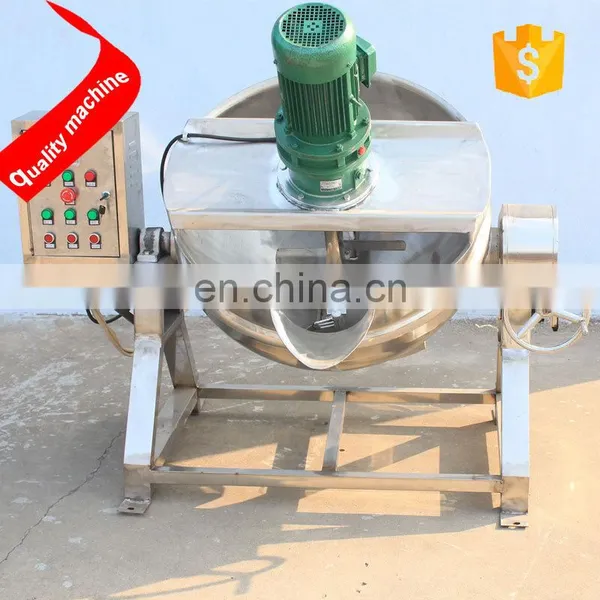 Short Heating Time Industrial Gas Tilting Jacketed Kettle Cooking Pot With Agitator Mixer photo-5