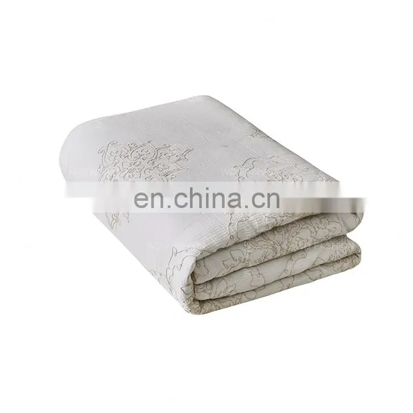 Wholesale European Size Cotton Gauze Custom Embroidered White Duvet Cover Set photo-4
