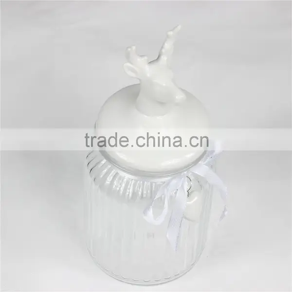 Reindeer Ceramic Bottle,Transparent Ceramic Bottle,Bottle With Bow-knot photo-2