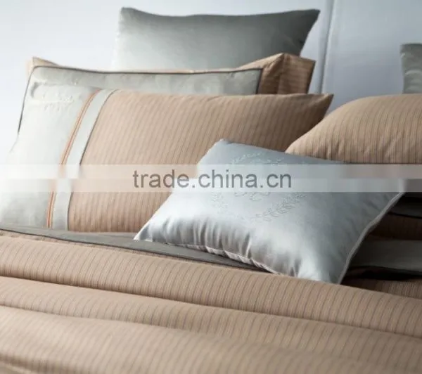 Golden Color Egyptian Cotton Flat Bed Sheet 6 Pcs Comforter Set for Middle East Embroidery Bedding Set photo-5