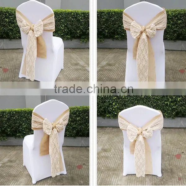 Lace Burlap Chair Sash