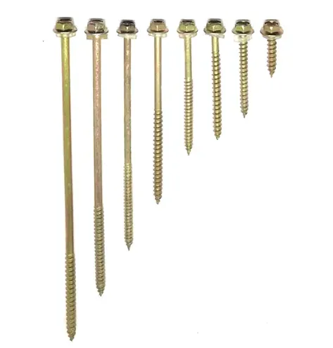 Hexagonal Head Self Tapping Screw With Washer Yellow Zinc