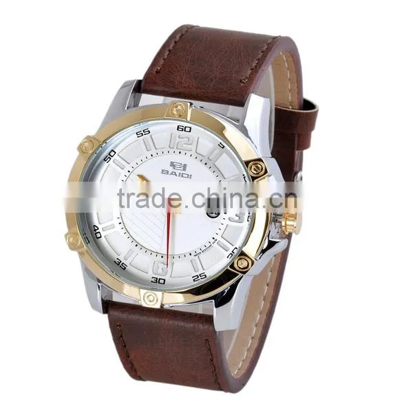 Optional Leather And Stainless Steel Watch Straps Unisex Watch With Great Dial photo-4