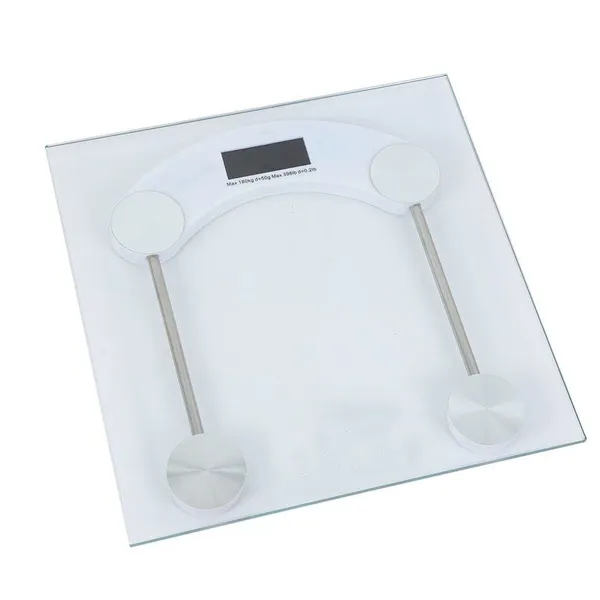 180KG personal body weight weighing scale transparent tempered glass paltform